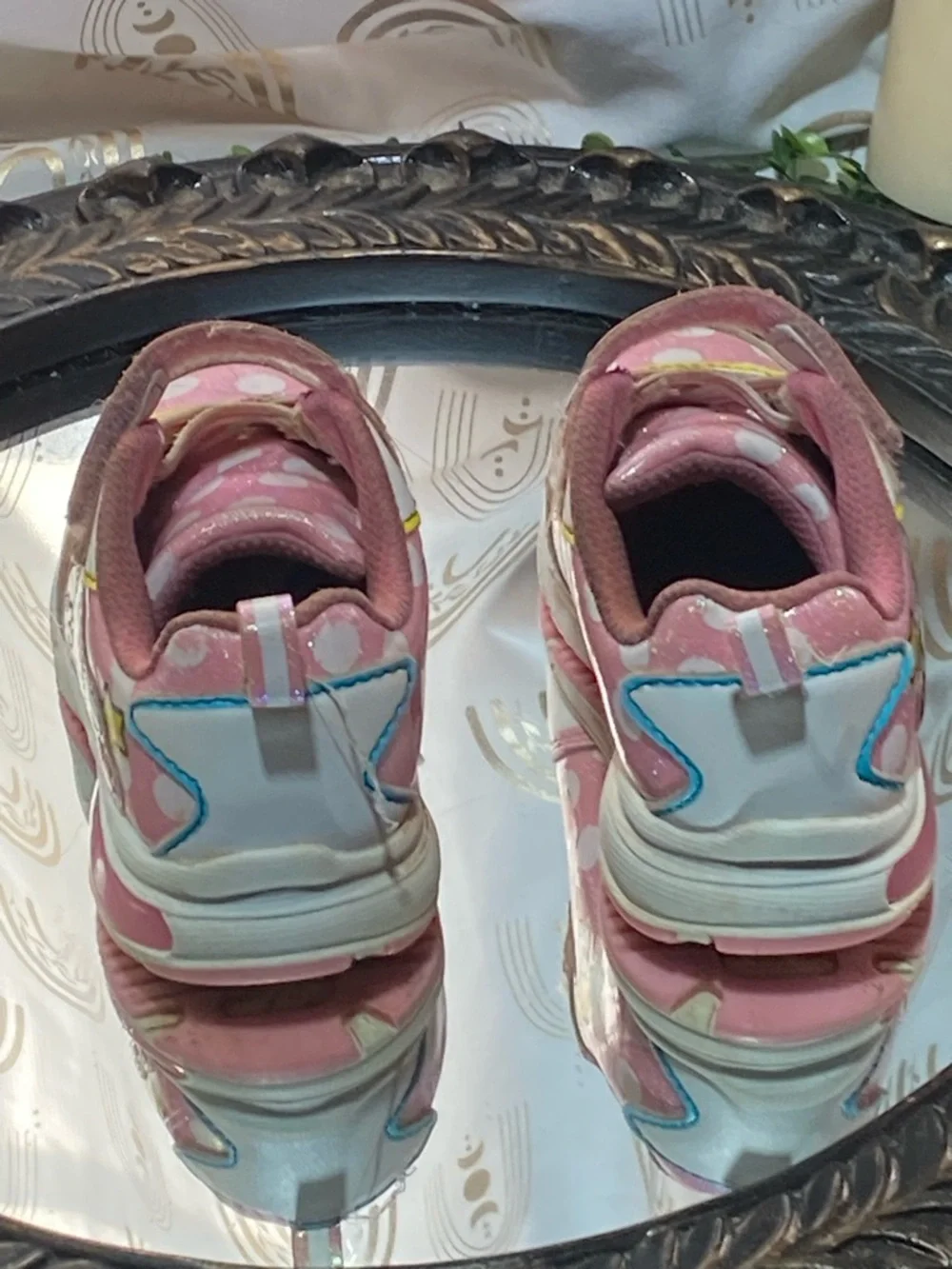 Hello Kitty Pink and White Kids Light-Up Sneakers